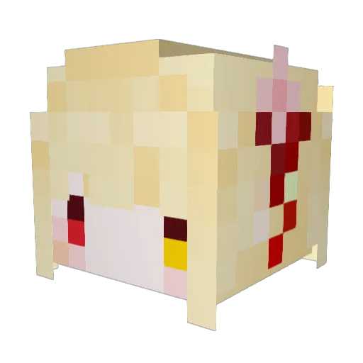Oltivina Minecraft avatar head, 3D render