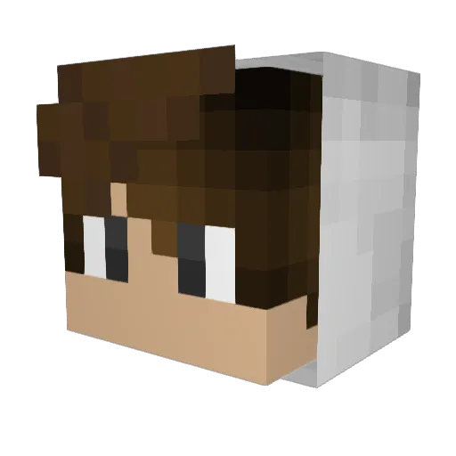 Oluquez Minecraft avatar head, 3D render