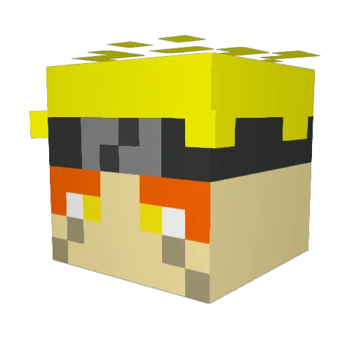 Olus143 Minecraft avatar head, 3D render