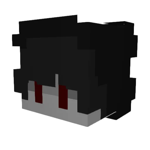 Olusiaklusiauwu Minecraft avatar head, 3D render