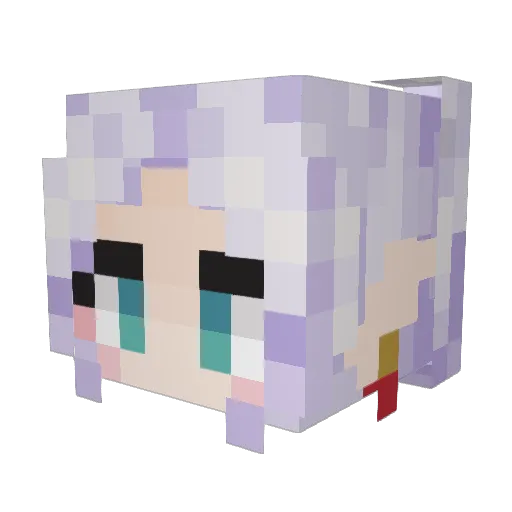 Olutic Minecraft avatar head, 3D render
