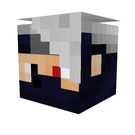 Olwan Minecraft avatar head, 3D render