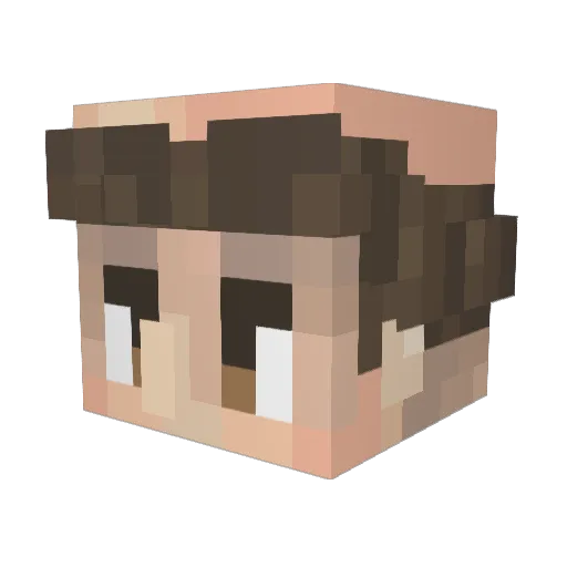 Olwar Minecraft avatar head, 3D render