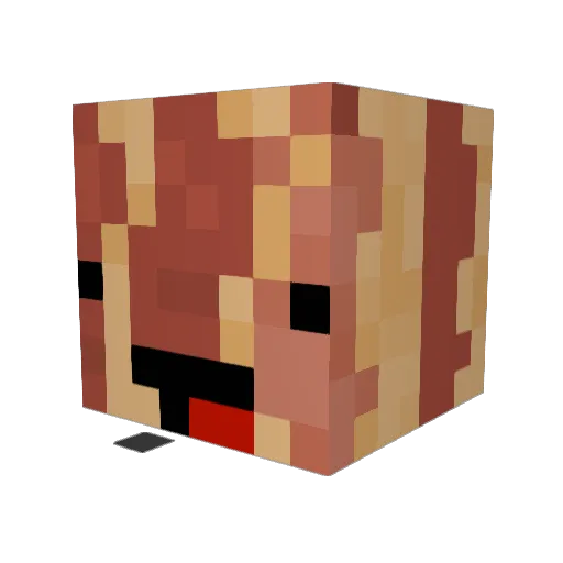 OlympicGaming Minecraft avatar head, 3D render