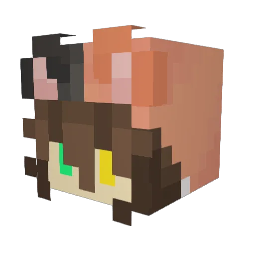 Olynna Minecraft avatar head, 3D render