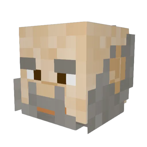 Olynthos Minecraft avatar head, 3D render