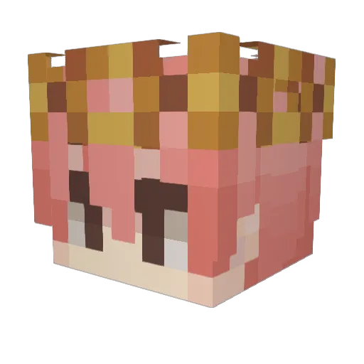Om2r Minecraft avatar head, 3D render