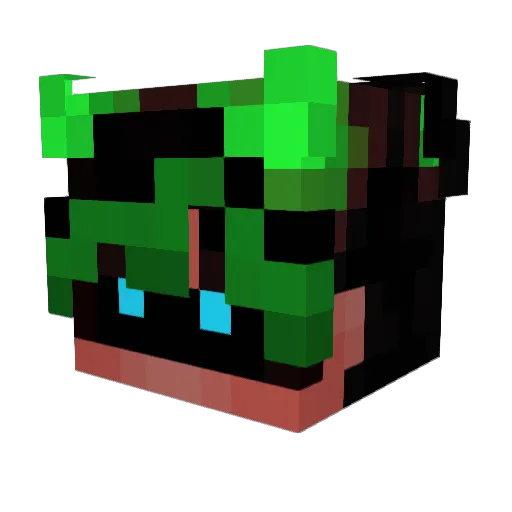 Om3ega Minecraft avatar head, 3D render