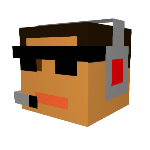 OmArHoSsAm Minecraft avatar head, 3D render