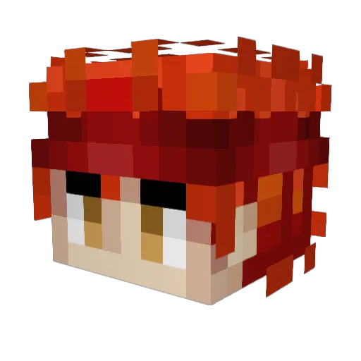 OmNeo Minecraft avatar head, 3D render
