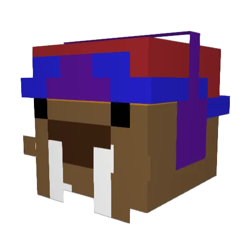 OmNomWalrus Minecraft avatar head, 3D render
