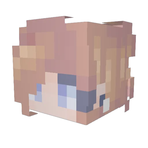 OmSkakr Minecraft avatar head, 3D render
