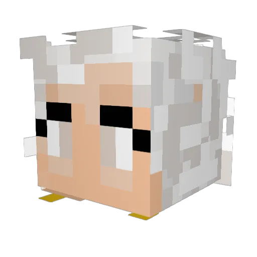 OmaGerlinde Minecraft avatar head, 3D render
