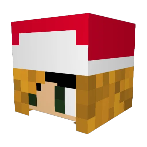 OmaHans Minecraft avatar head, 3D render