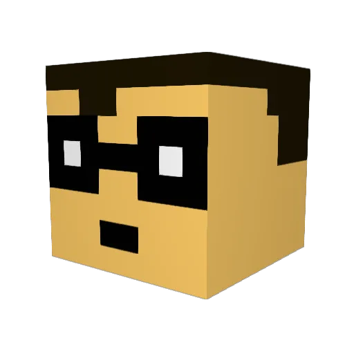 OmaPvP_ Minecraft avatar head, 3D render