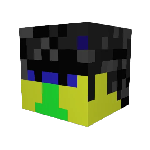 Omarju Minecraft avatar head, 3D render