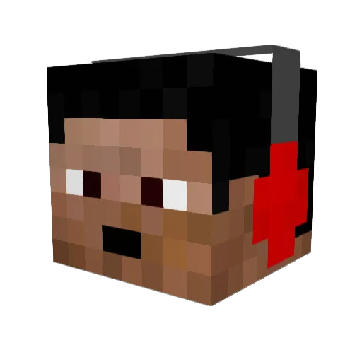 Omaroso Minecraft avatar head, 3D render
