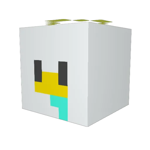 Omaruuu Minecraft avatar head, 3D render