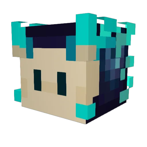 Omaux Minecraft avatar head, 3D render