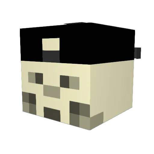 OmbeNo Minecraft avatar head, 3D render