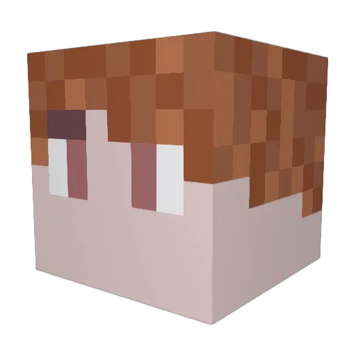 Ombra01 Minecraft avatar head, 3D render