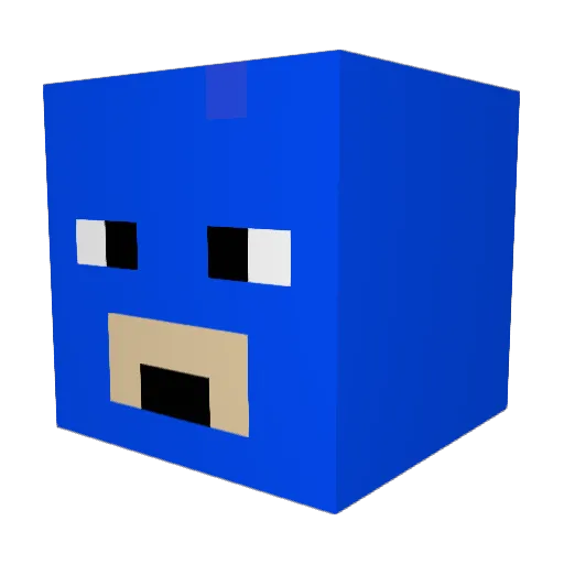Ome993 Minecraft avatar head, 3D render