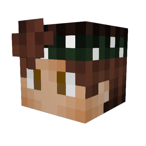 OmeGateau Minecraft avatar head, 3D render