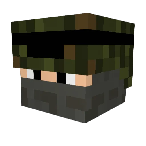 Omega1171 Minecraft avatar head, 3D render