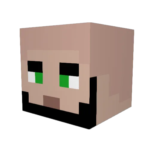 Omega230 Minecraft avatar head, 3D render