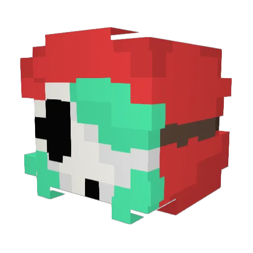 Omega6374 Minecraft avatar head, 3D render