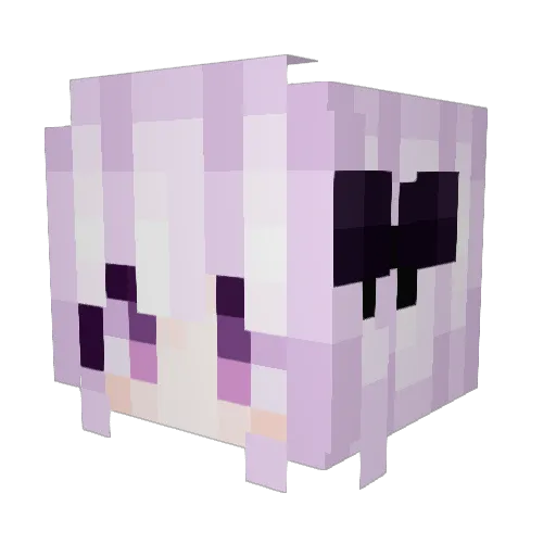 Omega Minecraft avatar head, 3D render