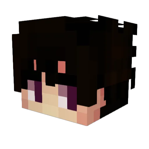 OmegaBits Minecraft avatar head, 3D render