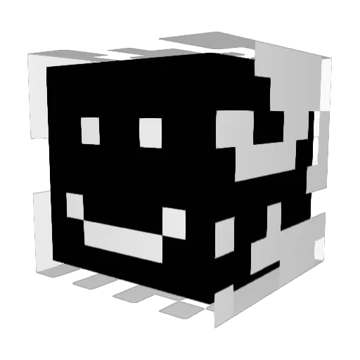 OmegaDark Minecraft avatar head, 3D render