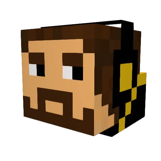 OmegaDragonLP Minecraft avatar head, 3D render