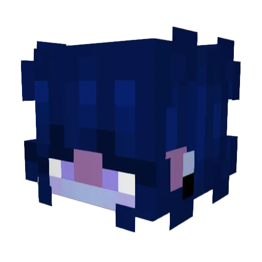 OmegaLusT Minecraft avatar head, 3D render