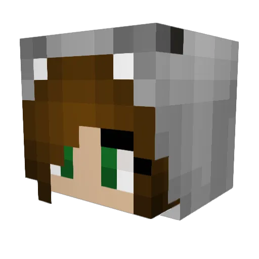 OmegaLynx Minecraft avatar head, 3D render
