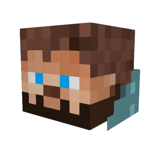 OmegaMando Minecraft avatar head, 3D render