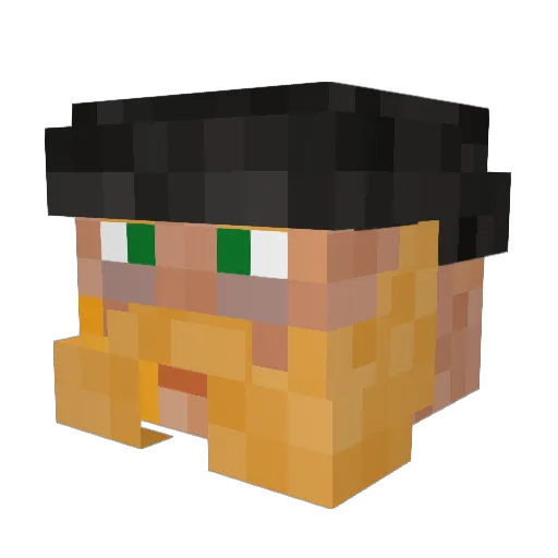 OmegaNutte Minecraft avatar head, 3D render