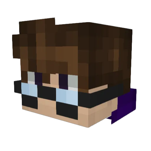 OmegaPhi Minecraft avatar head, 3D render