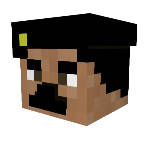 OmegaPrimes Minecraft avatar head, 3D render