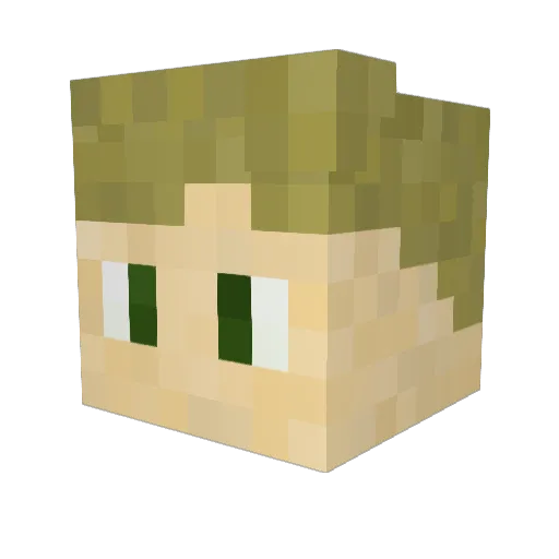 OmegaRPG Minecraft avatar head, 3D render