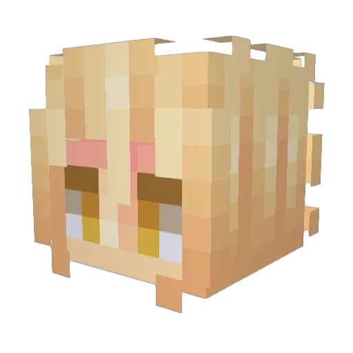OmegaRubii Minecraft avatar head, 3D render