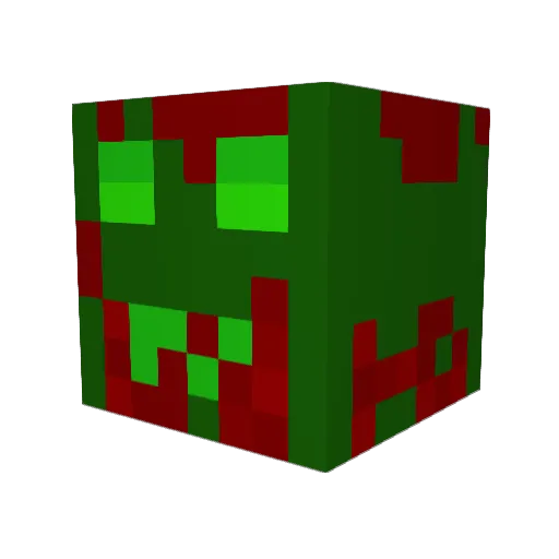 OmegaTod Minecraft avatar head, 3D render