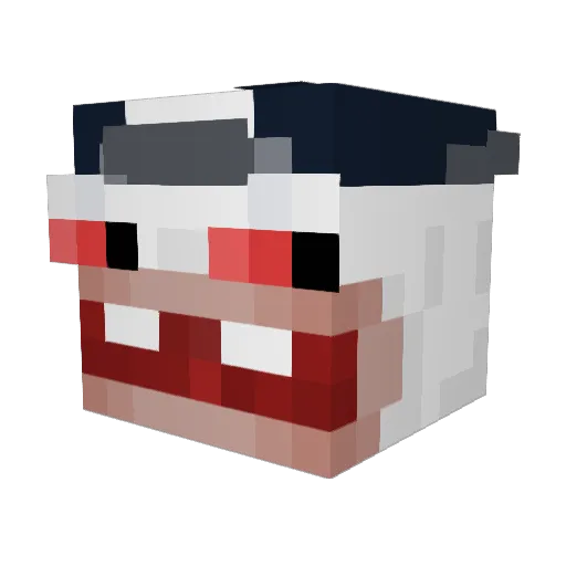 OmegaVasya Minecraft avatar head, 3D render