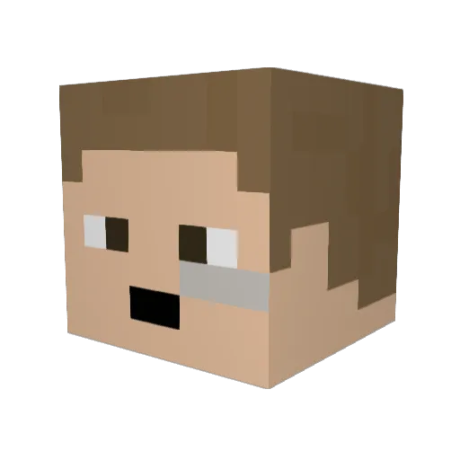 OmegaXMachina Minecraft avatar head, 3D render