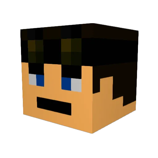Omega_DLV Minecraft avatar head, 3D render