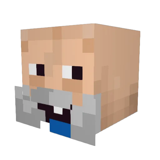 Omega_Dingus Minecraft avatar head, 3D render