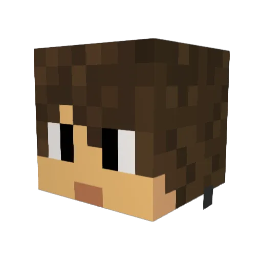 Omega_toxic Minecraft avatar head, 3D render