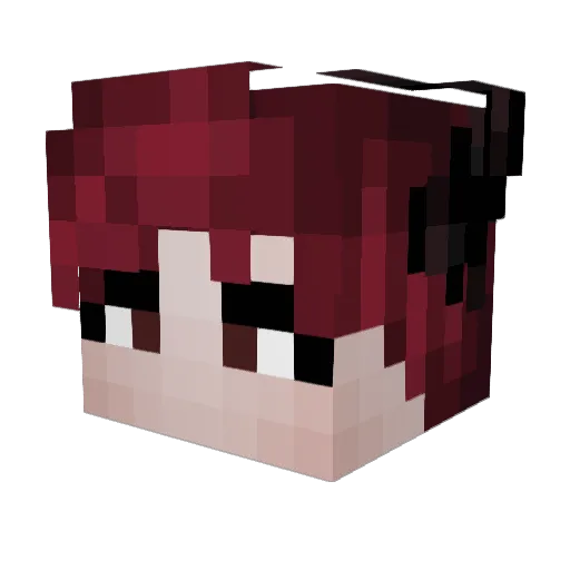 Omega_twelve Minecraft avatar head, 3D render