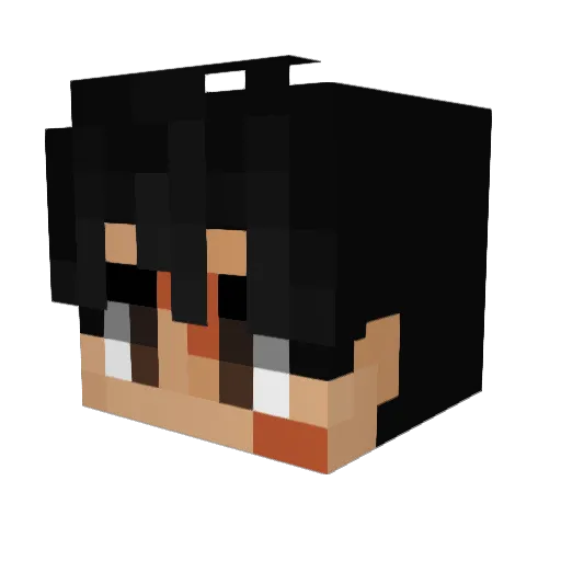 Omegaa27 Minecraft avatar head, 3D render